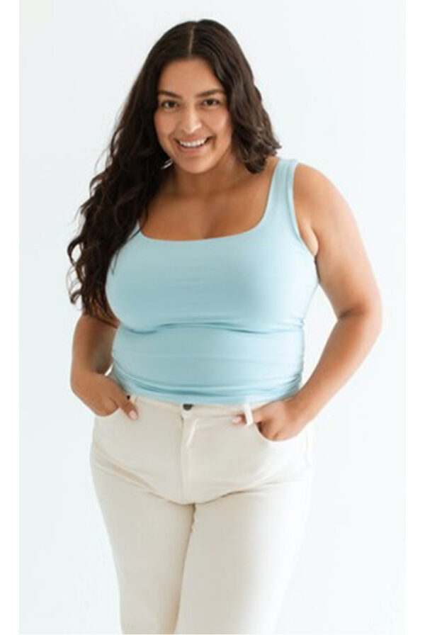 Blusinha Alça Regata Feminina Plus Size Básica Suplex Forro - Image 6